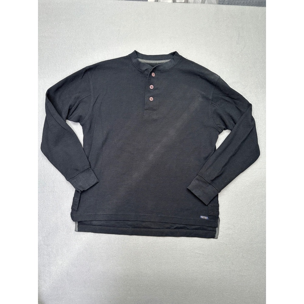 ❌SOLD❌Smiths Workwear Waffle Knit Henley Long Sleeve Thermal Shirt Mens Medium